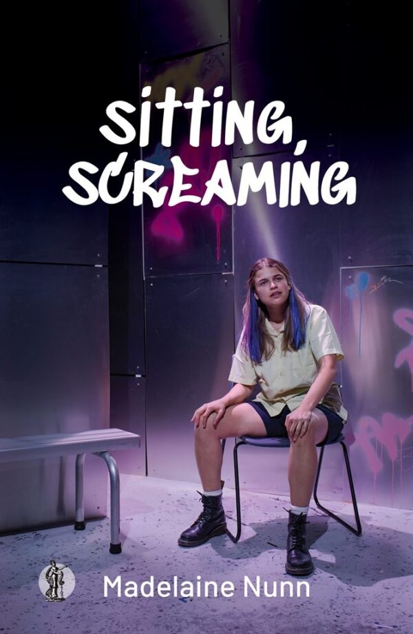sitting, screaming